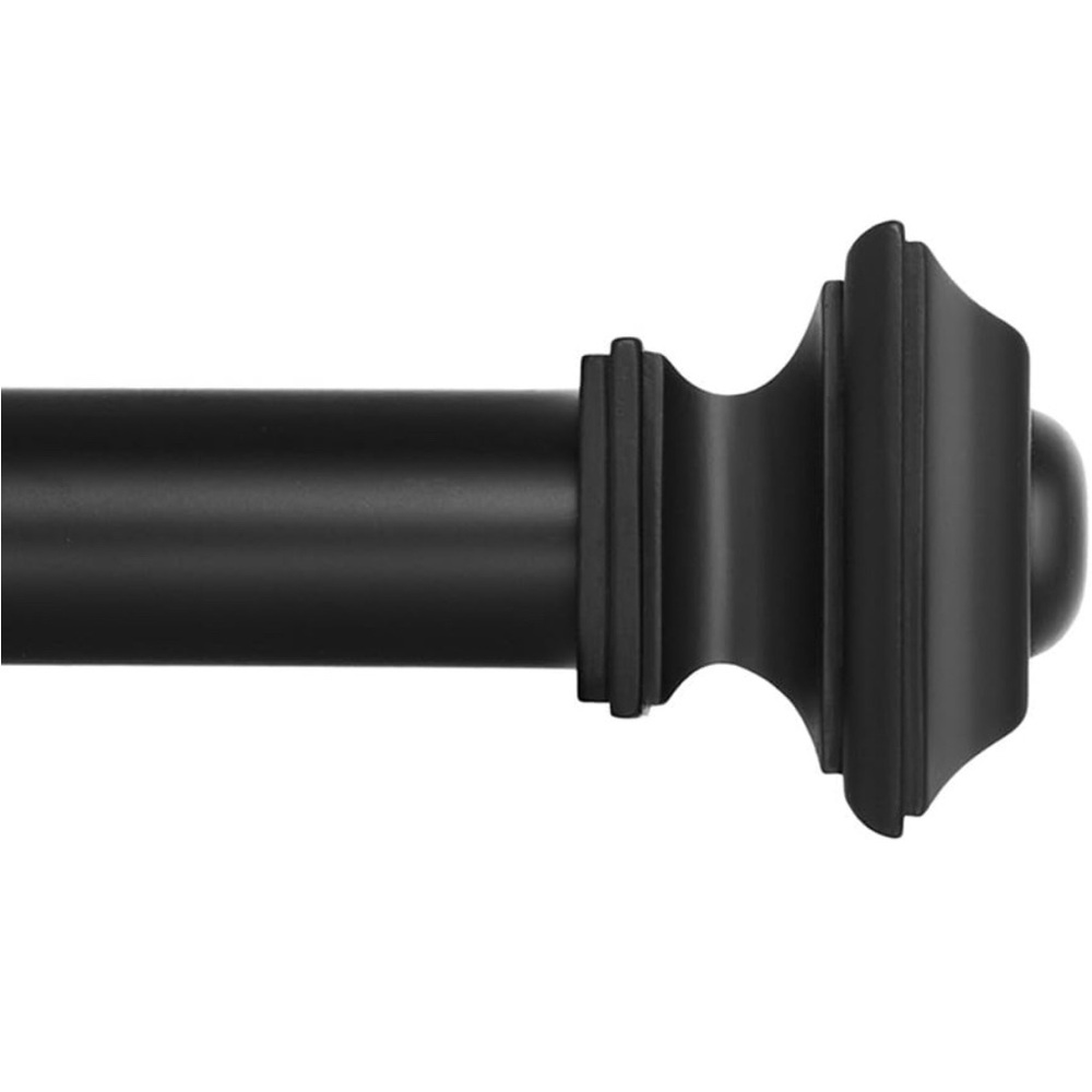 Drapery Rod Hardware by Ivilon- Black Iron 48” - 88” Length